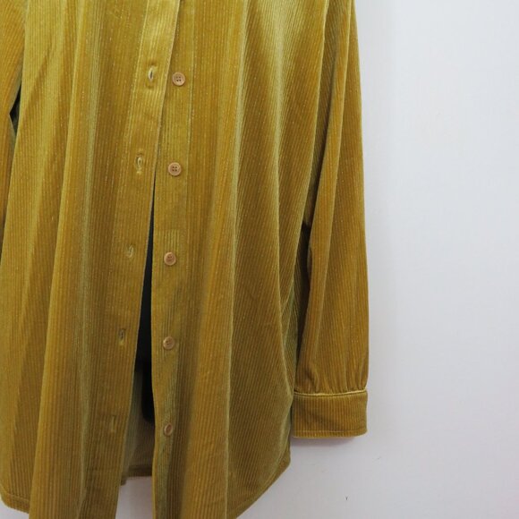 Soft Surroundings size Large Textured Velvet Boyfriend Shirt Button Down - Picture 5 of 6